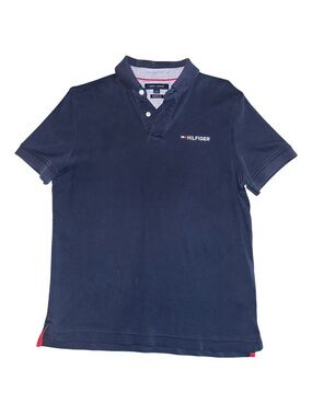 Tommy Hilfiger Navy Blue Polo with Red Trim